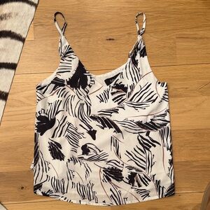 fab'rik Black and White Patterned Camisole